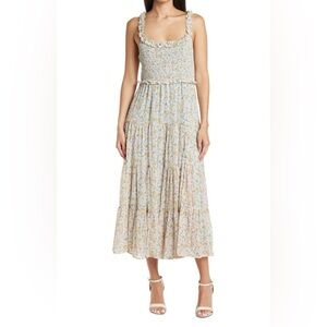 ASTR The Label Floral Tiered Midi Dress Size M